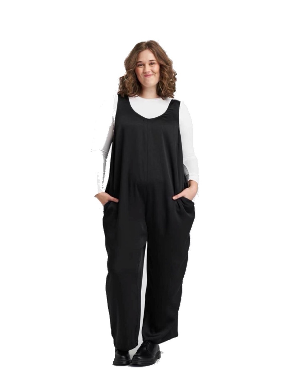 Universal Standard Judy Satin Relaxed Jumpsuit L (3X/22/24)